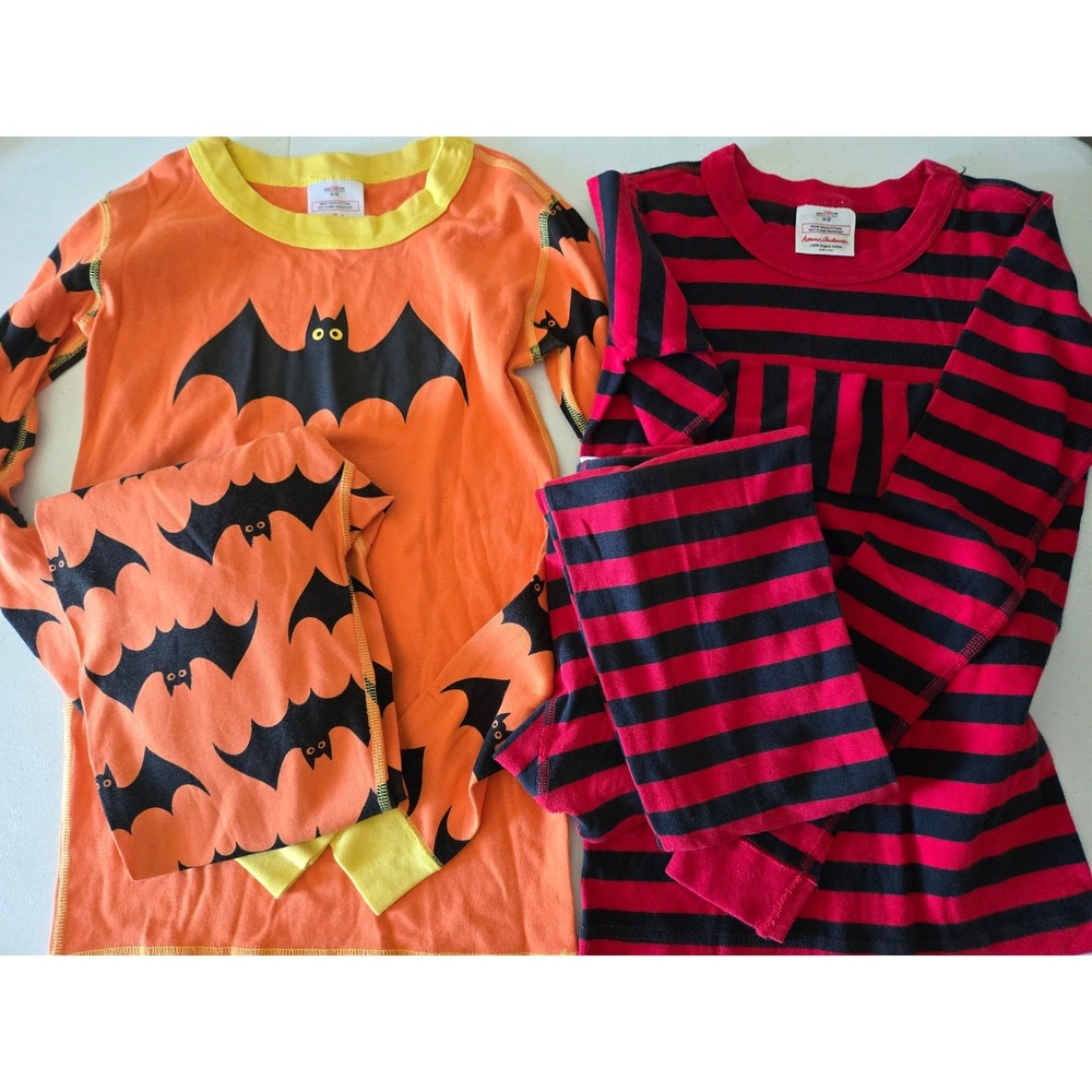 Hanna Andersson 150 Kids 12 Pajama Set Lot 2 Organic Cotton Striped Boys